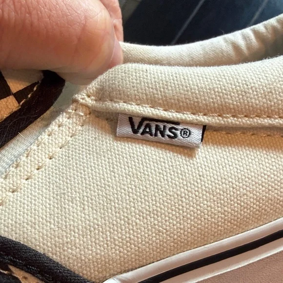 Vans Men's Black and White Checkered Slip-On Sneakers - Picture 2 of 5